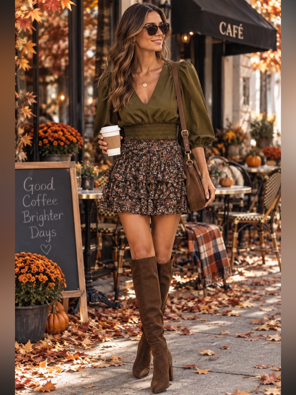 Intermix Scarlet Puff Sleeve Poplin Top S Smocked Cropped Army Green